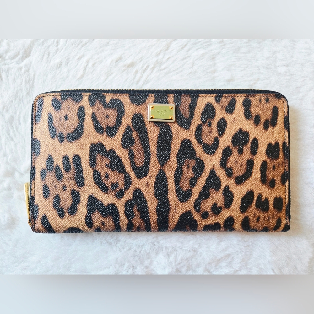Dolce and Gabbana Leopard Print Shopping Tote Bag and Wallet Organizer Set - Picture 13 of 16